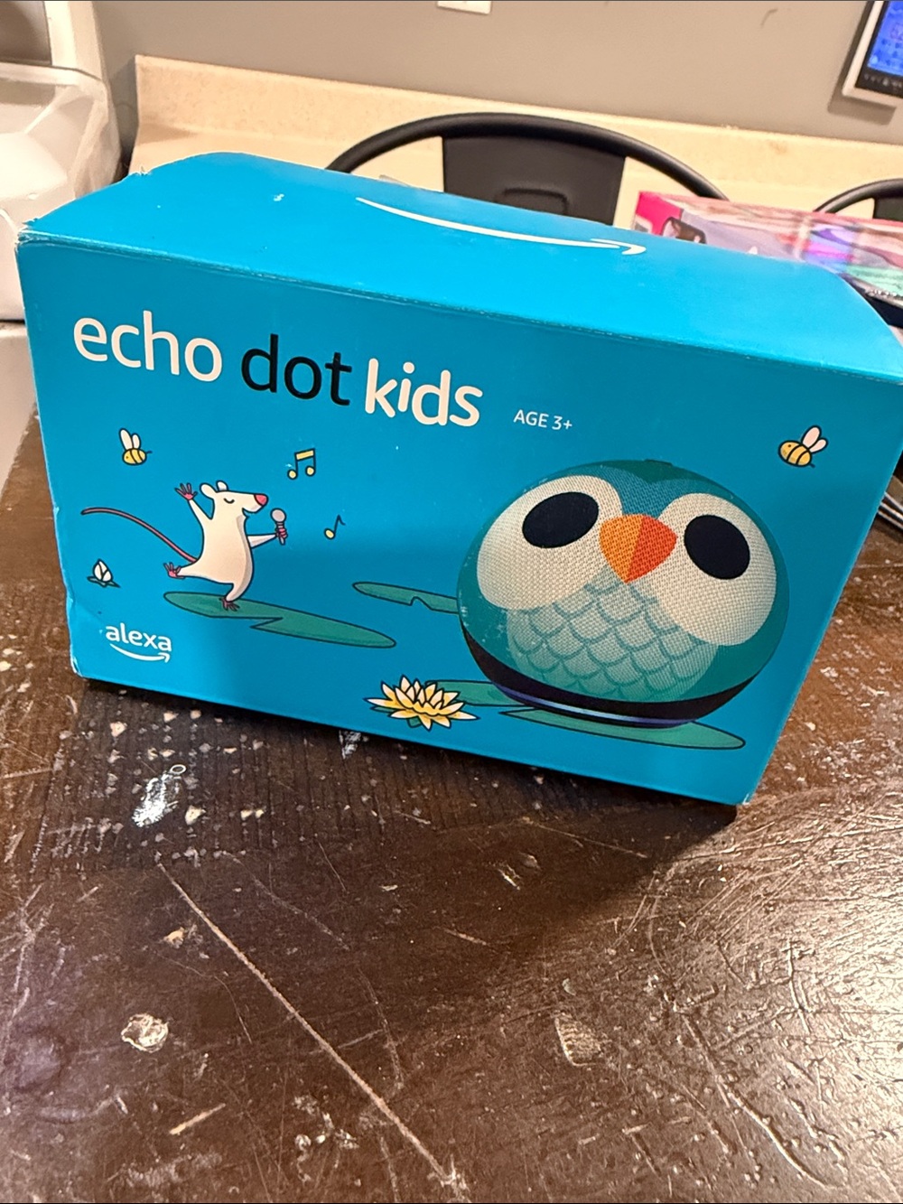 Echo Kids Smart Speaker - Teal Blue Owl Design